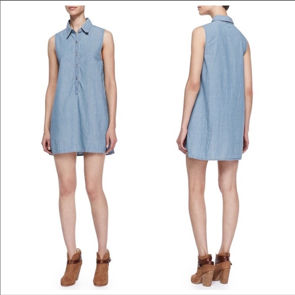 Rag & bone chambray tent shirt dress 👗 size m - Picture 2 of 5